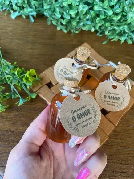Potinho Vidro para Mel Lembrancinha Casamento
