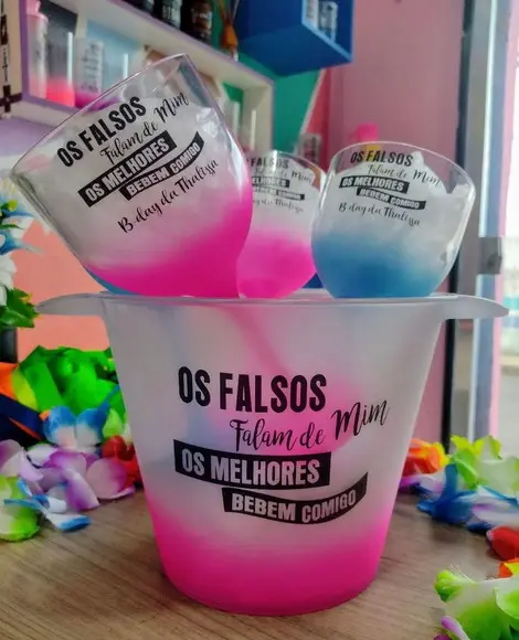 Promoção Kit de 10 Taças Gin + Balde Personalizado