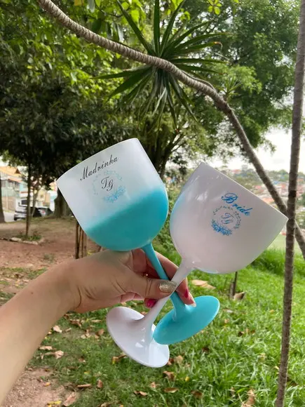 Taça Gin com Arte Colorida