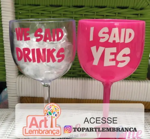 Taça Gin com Nomes Individuais- Despedida de Solteira