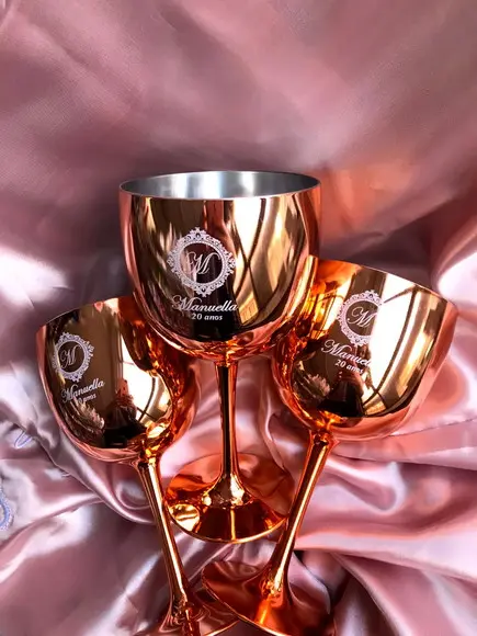 Taça Gin Metalizada - Rose Gold