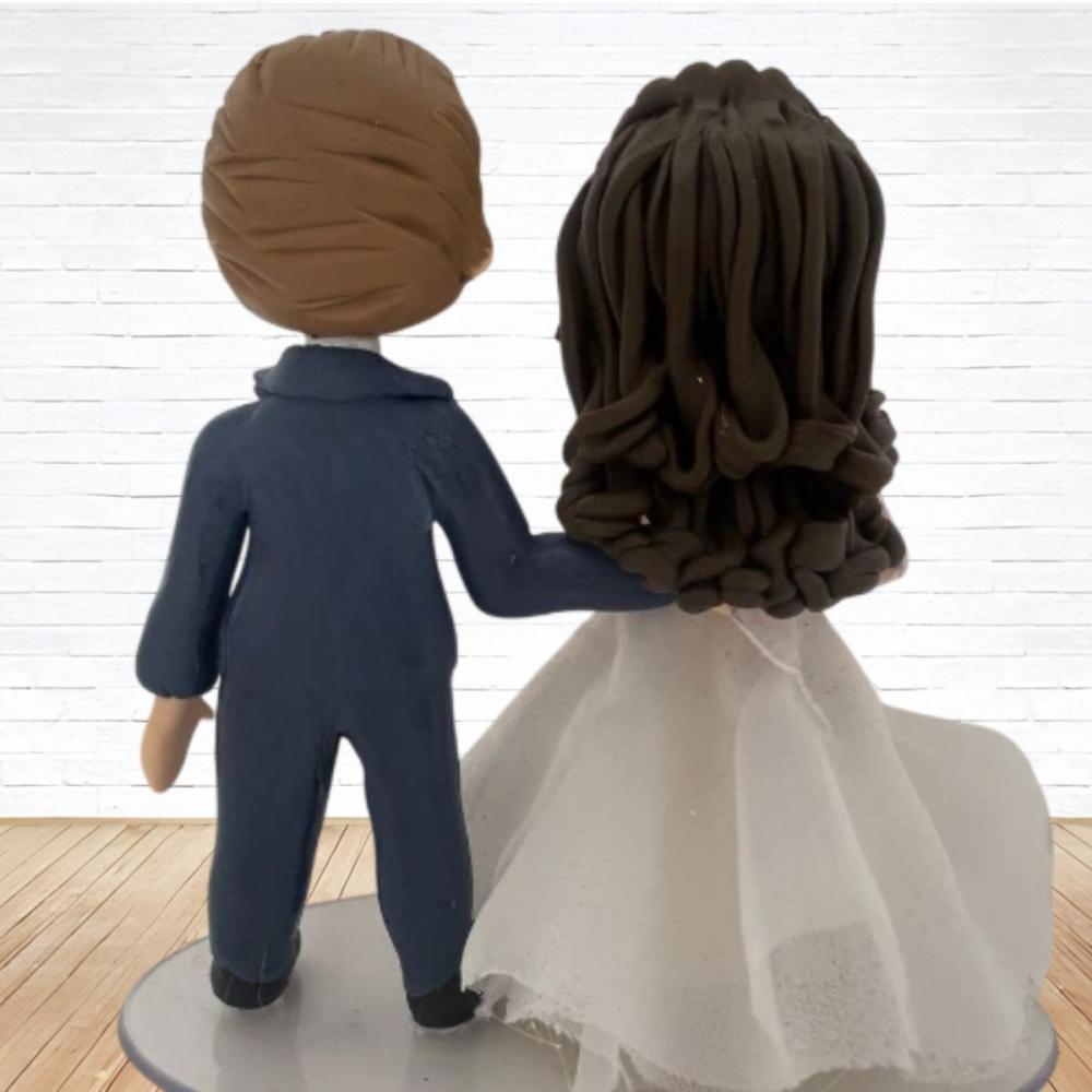 Topo de Bolo Casamento Personalizado em Biscuit, Estilo Fofinho!