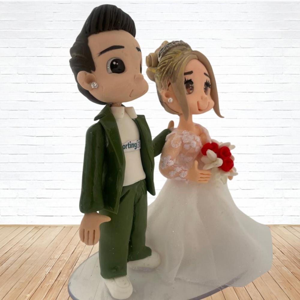 Topo de Bolo Casamento Personalizado em Biscuit, Estilo Fofinho!