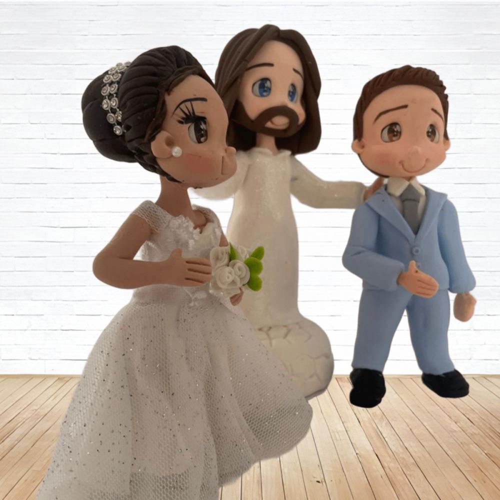 Topo de Bolo Casamento Personalizado em Biscuit, Estilo Fofinho!