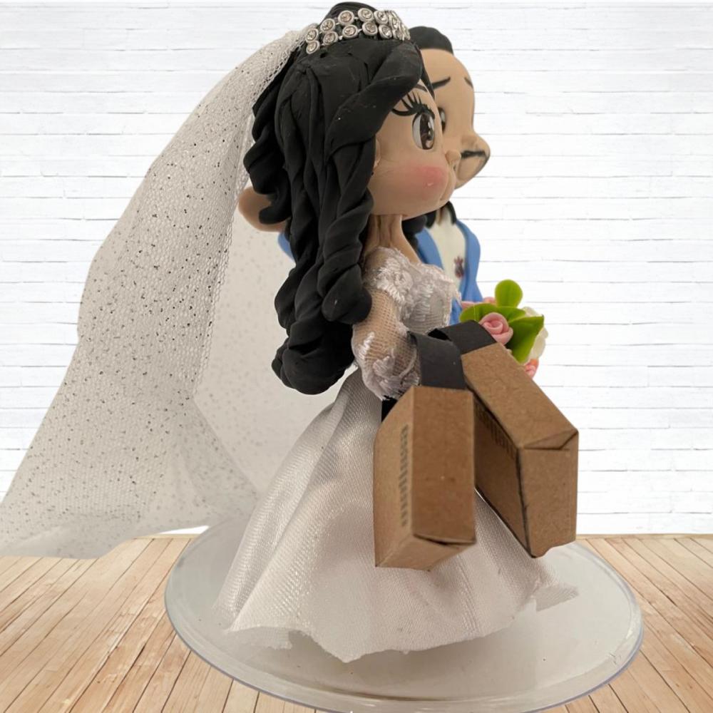 Topo de Bolo Casamento Personalizado em Biscuit, Estilo Fofinho!