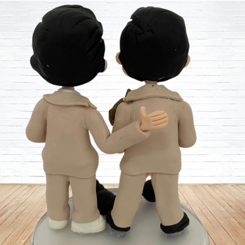 Topo de Bolo Casamento Personalizado em Biscuit, Estilo Fofinho!