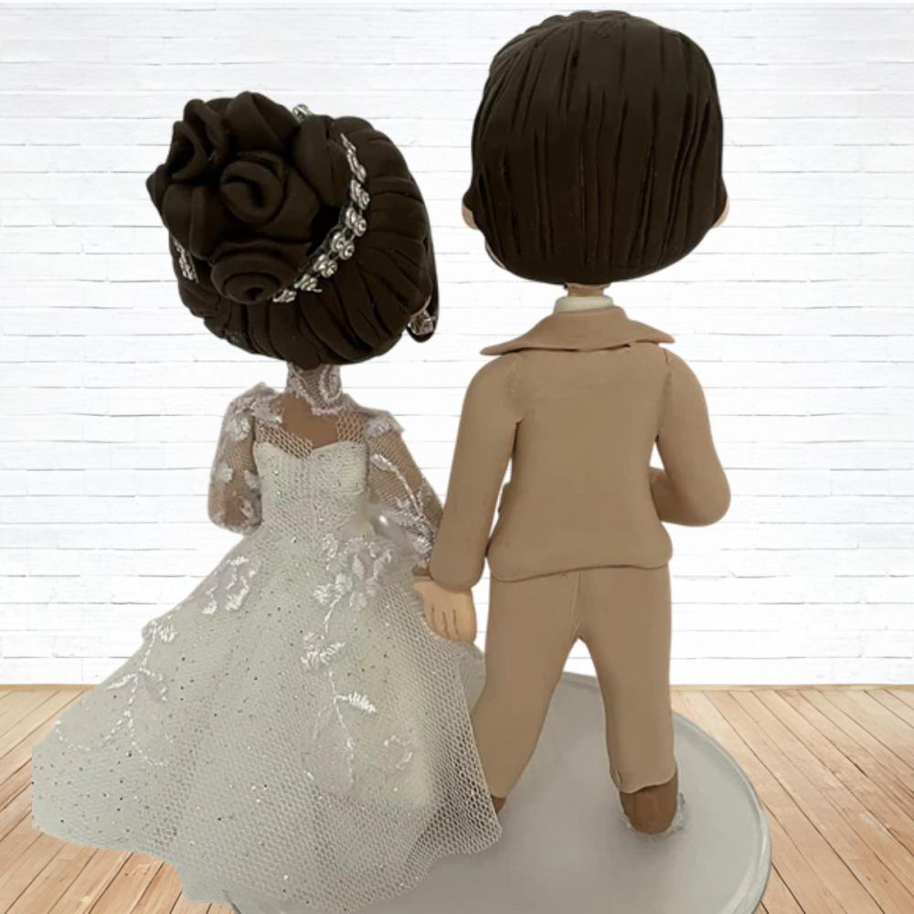 Topo de Bolo Casamento Personalizado em Biscuit, Estilo Fofinho!