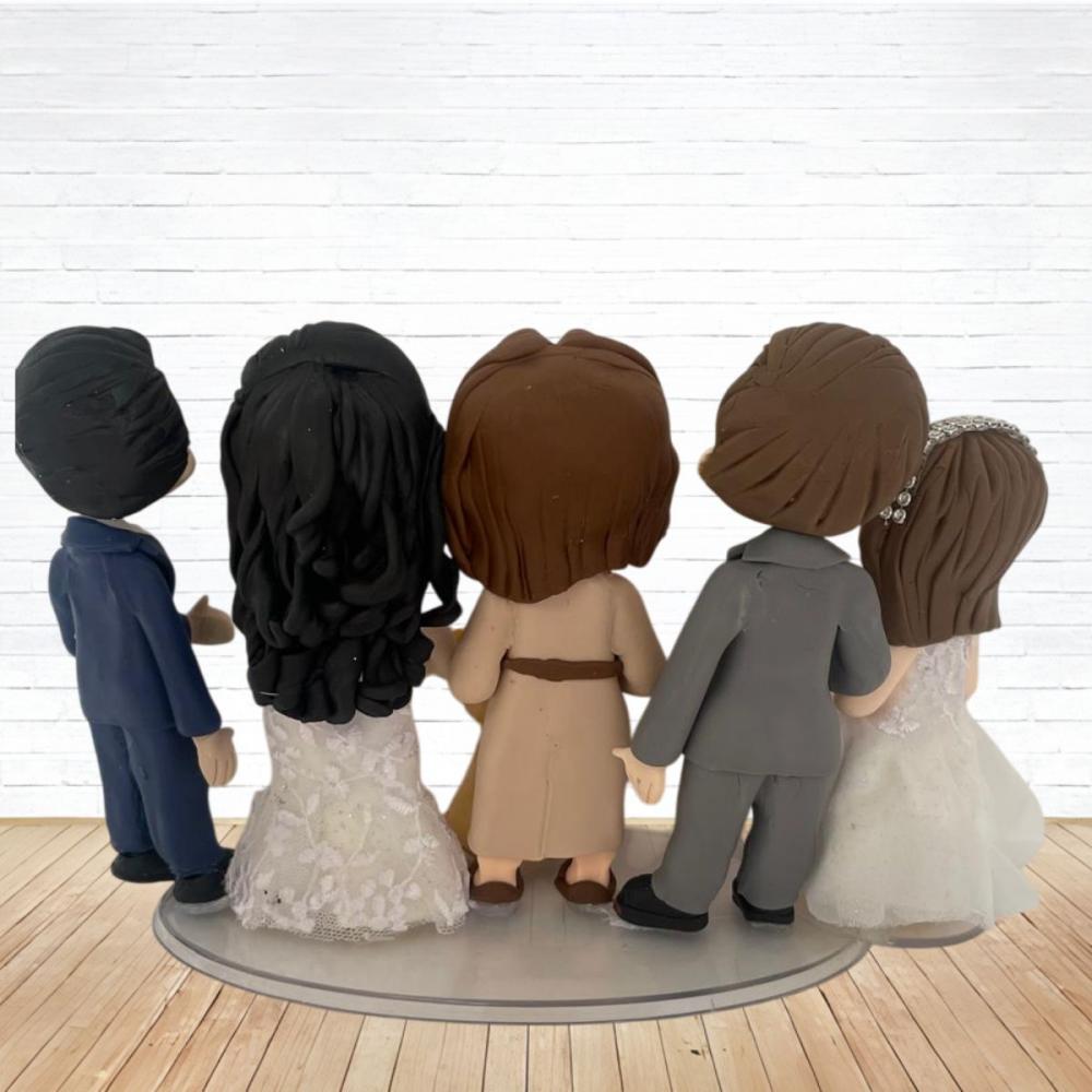 Topo de Bolo Casamento Personalizado em Biscuit, Estilo Fofinho!