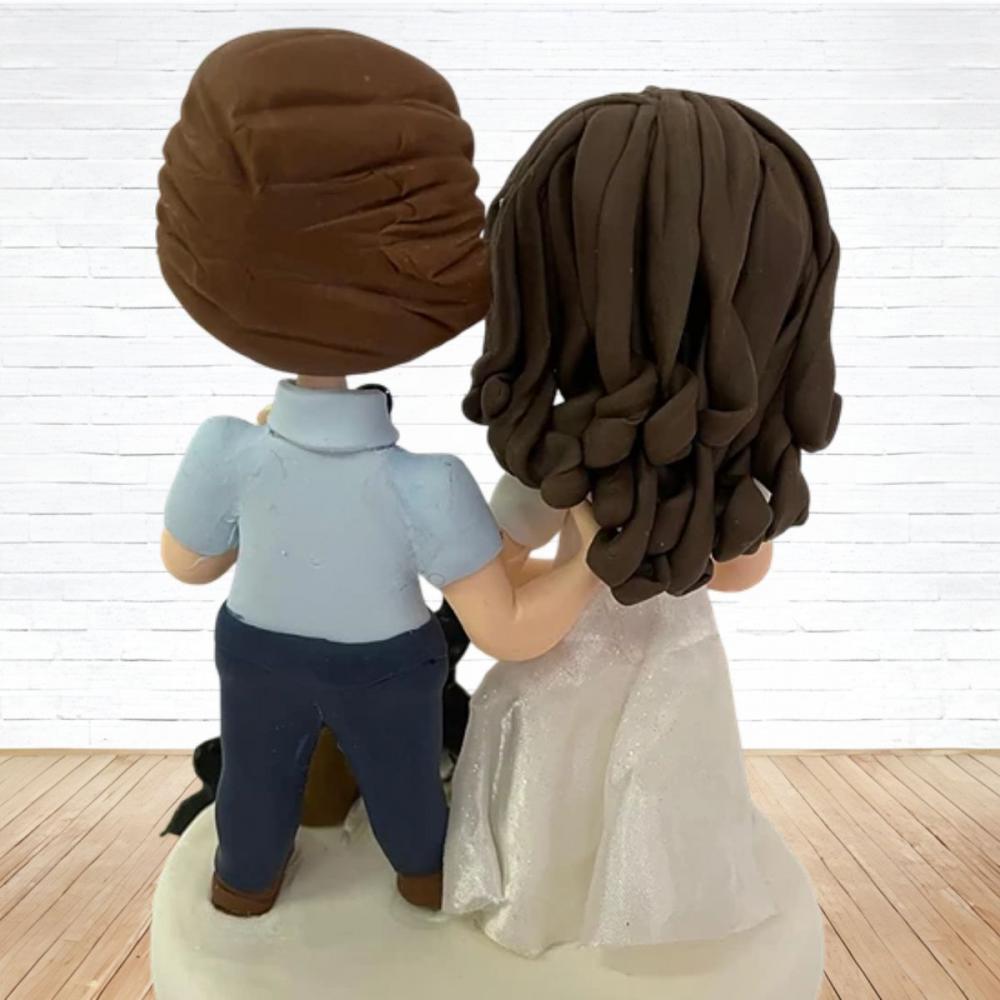 Topo de Bolo Casamento Personalizado em Biscuit, Estilo Fofinho!