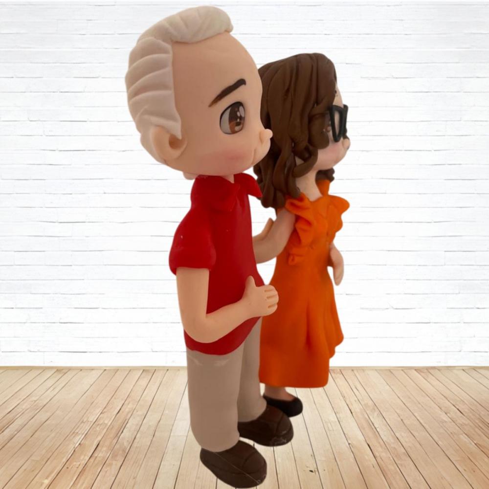 Topo de Bolo Casamento Personalizado em Biscuit, Estilo Fofinho!