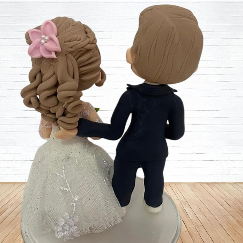 Topo de Bolo Casamento Personalizado em Biscuit, Estilo Fofinho!