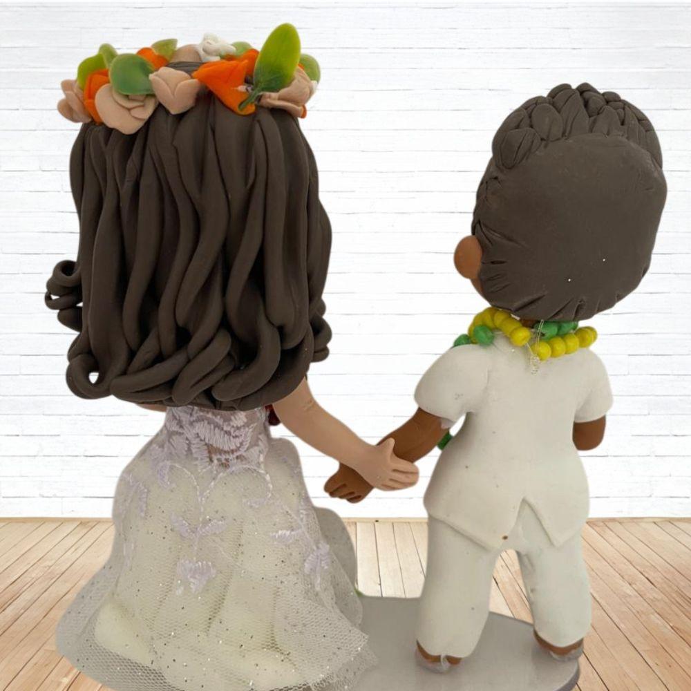Topo de Bolo Casamento Personalizado em Biscuit, Estilo Fofinho!