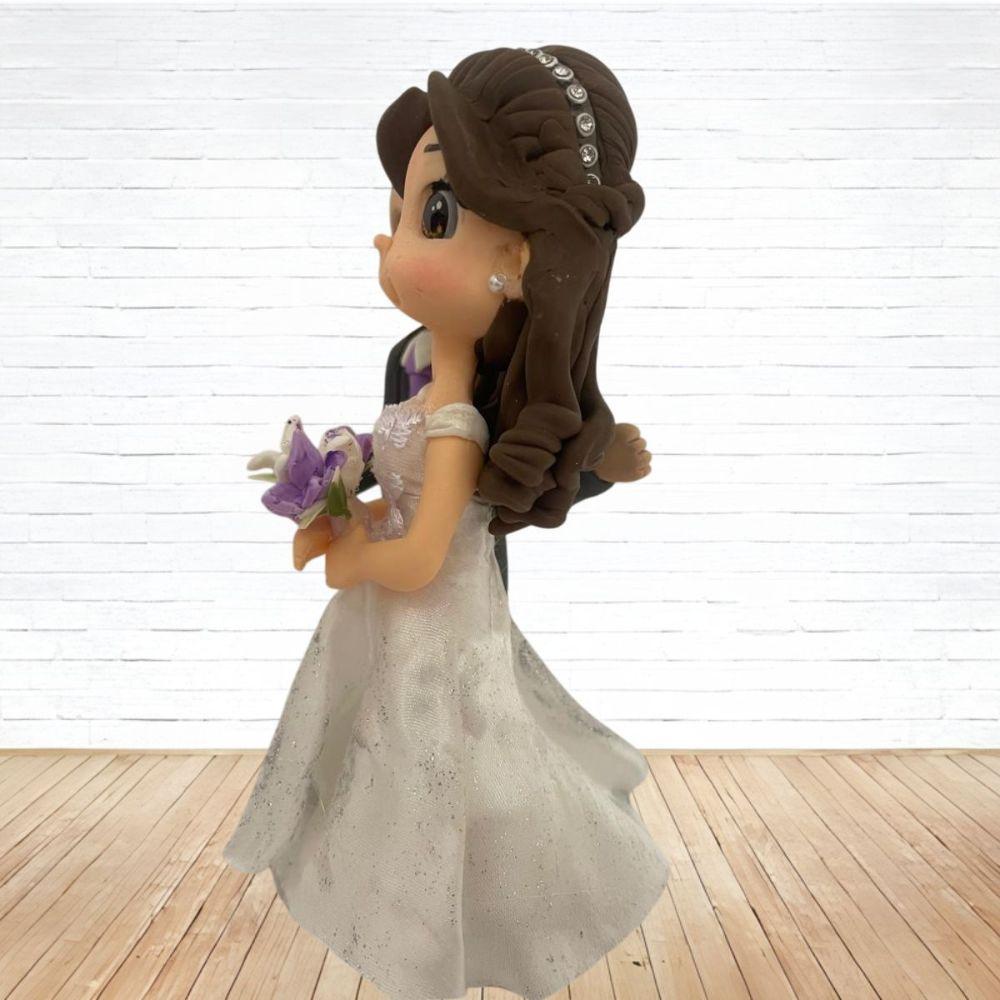 Topo de Bolo Casamento Personalizado em Biscuit, Estilo Fofinho!