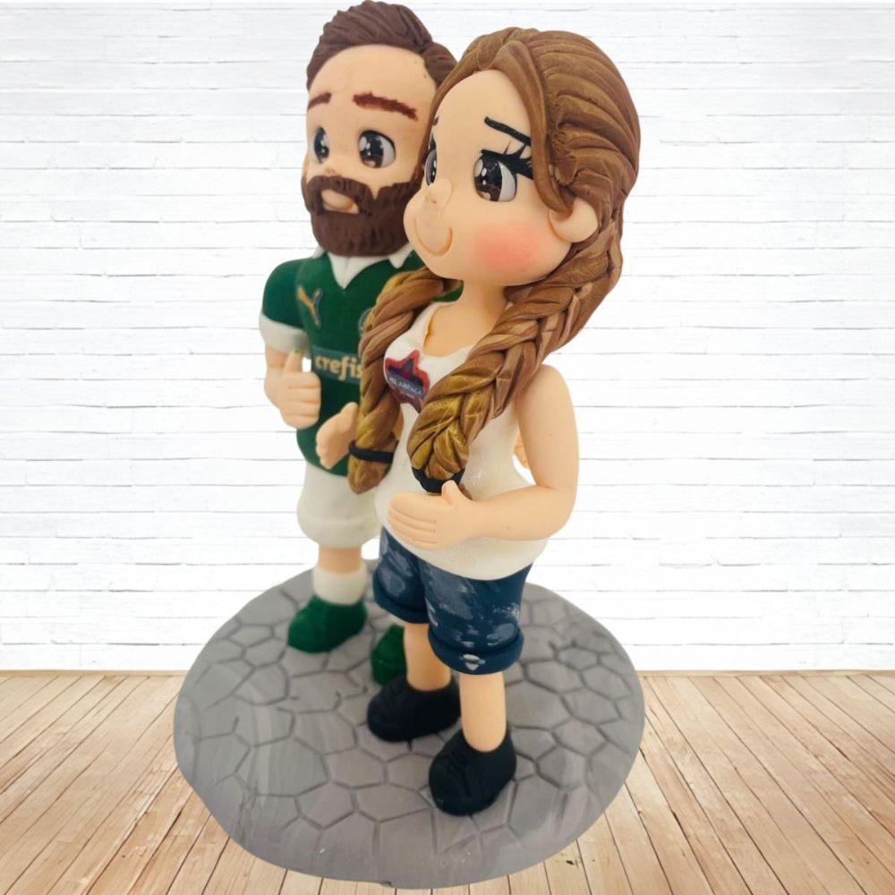 Topo de Bolo Casamento Personalizado em Biscuit, Estilo Fofinho!