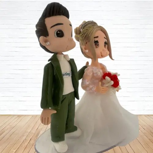 Topo de Bolo Casamento Personalizado em Biscuit, Estilo Fofinho!