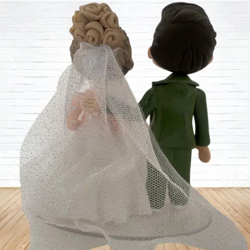 Topo de Bolo Casamento Personalizado em Biscuit, Estilo Fofinho!