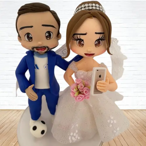 Topo de Bolo Casamento Personalizado em Biscuit, Estilo Fofinho!
