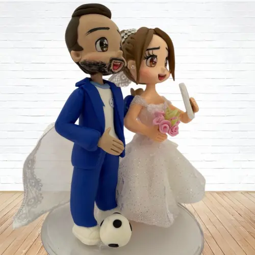 Topo de Bolo Casamento Personalizado em Biscuit, Estilo Fofinho!
