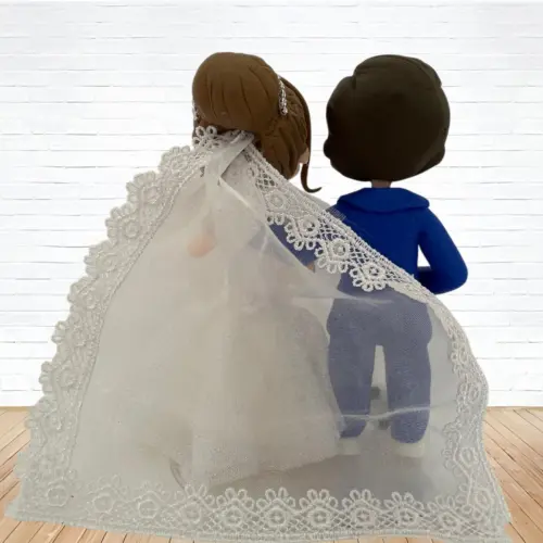 Topo de Bolo Casamento Personalizado em Biscuit, Estilo Fofinho!