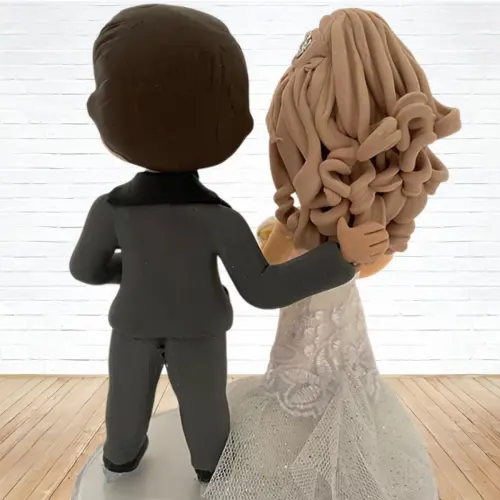 Topo de Bolo Casamento Personalizado em Biscuit, Estilo Fofinho!