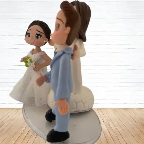 Topo de Bolo Casamento Personalizado em Biscuit, Estilo Fofinho!