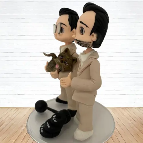 Topo de Bolo Casamento Personalizado em Biscuit, Estilo Fofinho!