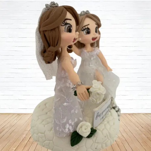 Topo de Bolo Casamento Personalizado em Biscuit, Estilo Fofinho!