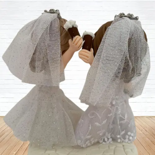 Topo de Bolo Casamento Personalizado em Biscuit, Estilo Fofinho!