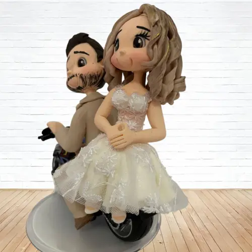 Topo de Bolo Casamento Personalizado em Biscuit Familia, Estilo F