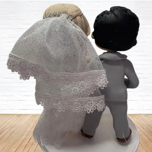 Topo de Bolo Casamento Personalizado em Biscuit, Estilo Fofinho!