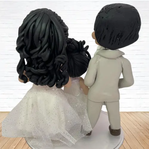 Topo de Bolo Casamento Personalizado em Biscuit Familia, Estilo F