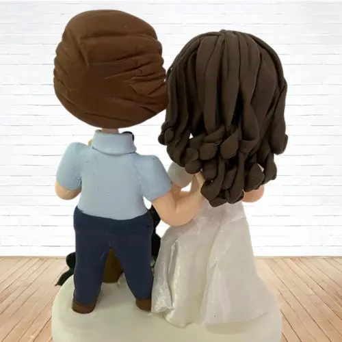 Topo de Bolo Casamento Personalizado em Biscuit, Estilo Fofinho!
