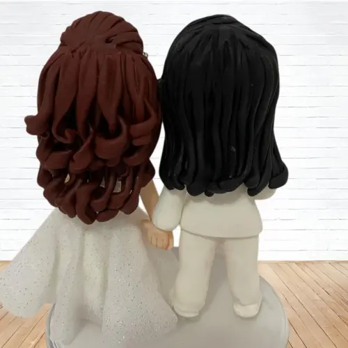 Topo de Bolo Casamento Personalizado em Biscuit, Estilo Fofinho!