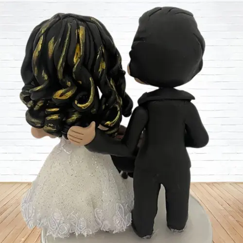Topo de Bolo Casamento Personalizado em Biscuit, Estilo Fofinho!