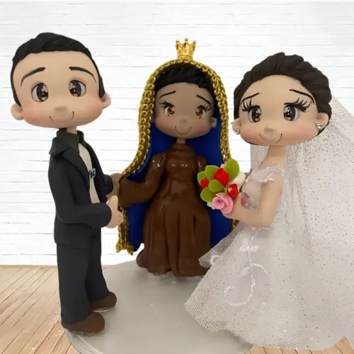 Topo de Bolo Casamento Personalizado em Biscuit, Estilo Fofinho!