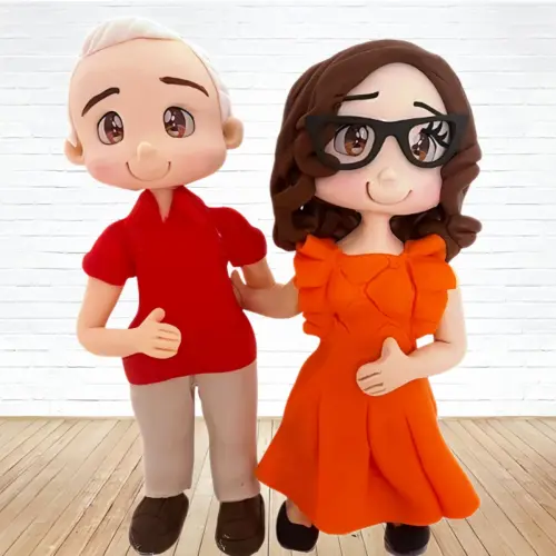 Topo de Bolo Casamento Personalizado em Biscuit, Estilo Fofinho!