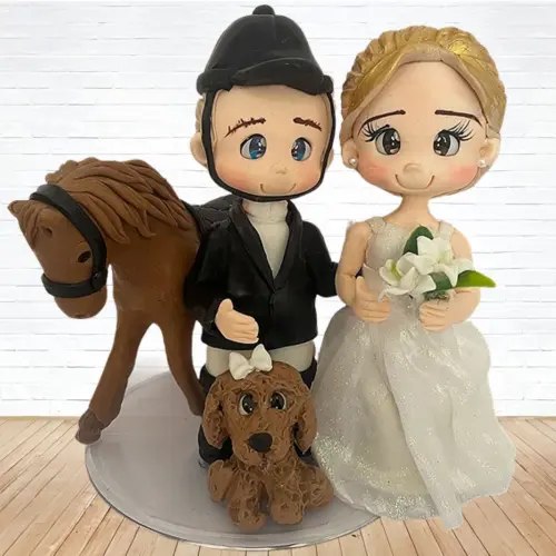 Topo de Bolo Casamento Personalizado em Biscuit, Estilo Fofinho!