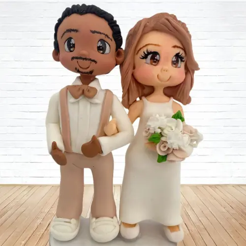 Topo de Bolo Casamento Personalizado em Biscuit, Estilo Fofinho!