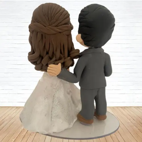 Topo de Bolo Casamento Personalizado em Biscuit, Estilo Fofinho!