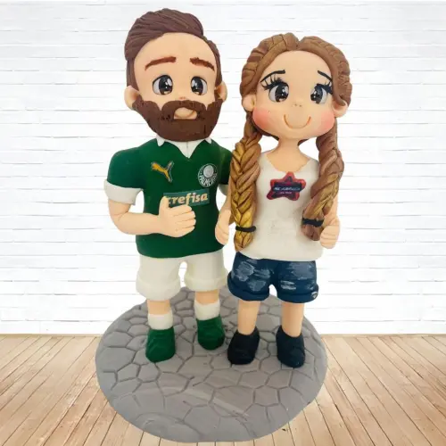 Topo de Bolo Casamento Personalizado em Biscuit, Estilo Fofinho!