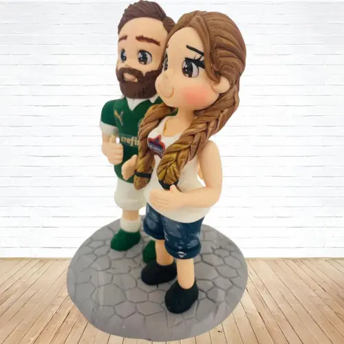 Topo de Bolo Casamento Personalizado em Biscuit, Estilo Fofinho!