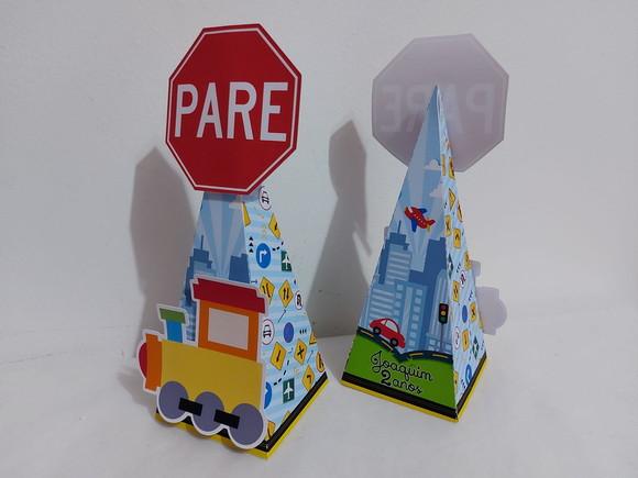 Caixa Cone Meios de Transporte