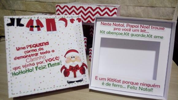 Caixinha para Kit Kat Natal