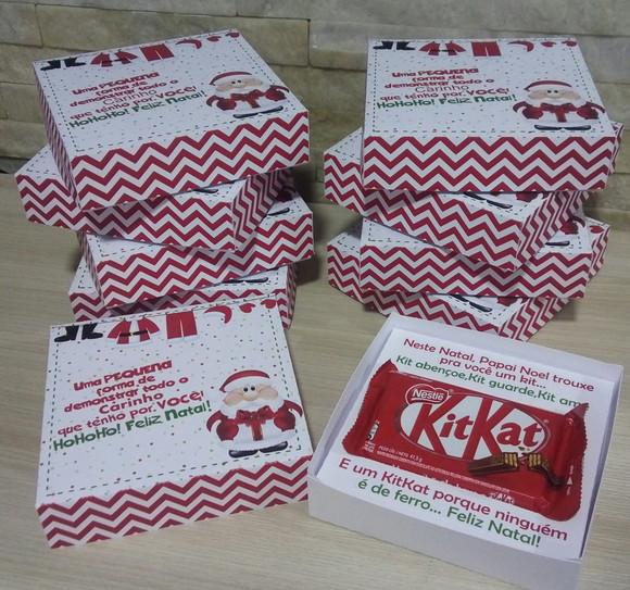 Caixinha para Kit Kat Natal