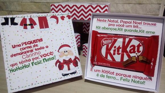 Caixinha para Kit Kat Natal