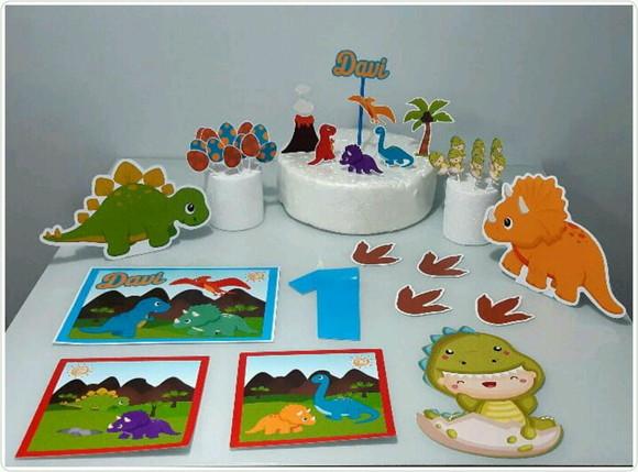 Kit É Só Um Bolinho Dino Baby