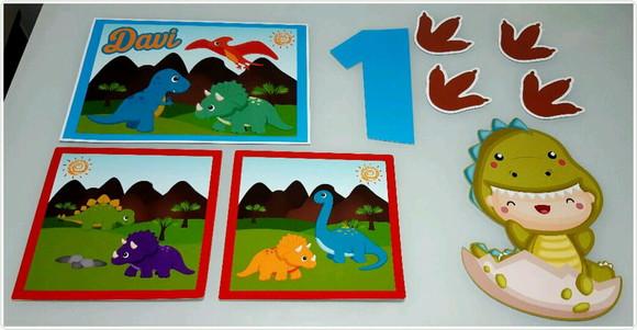 Kit É Só Um Bolinho Dino Baby
