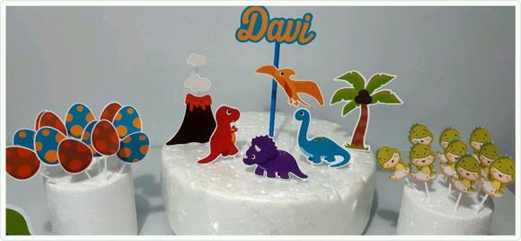 Kit É Só Um Bolinho Dino Baby