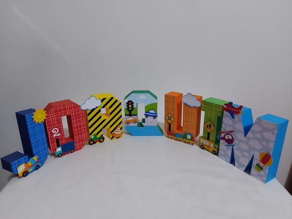 Letras 3d - Meios de Transporte