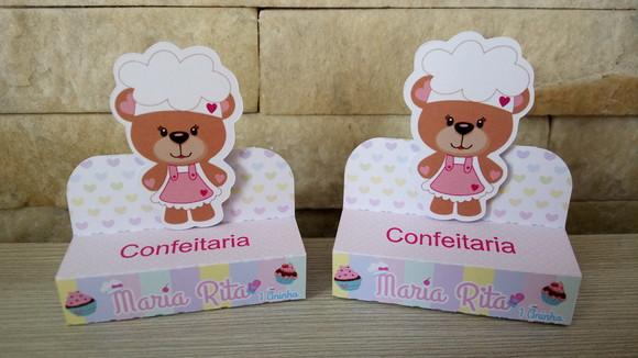 Porta Bis Duplo Ursinha Confeiteira